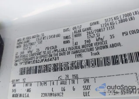 2018 Ford F-150 Xlt from USA, damaged, VIN 1FTEW1E52JFA64781